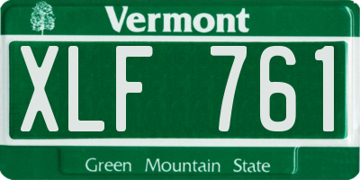VT license plate XLF761