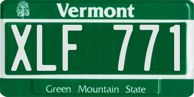 VT license plate XLF771