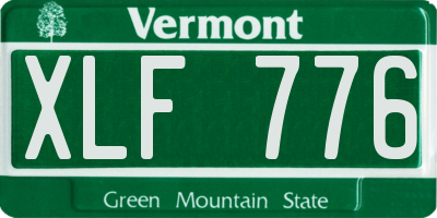 VT license plate XLF776