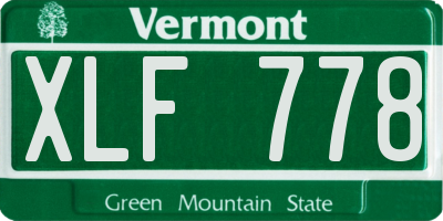 VT license plate XLF778