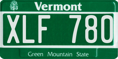 VT license plate XLF780