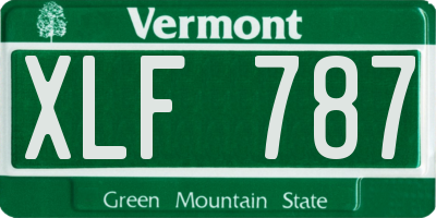 VT license plate XLF787