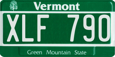 VT license plate XLF790