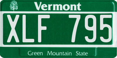 VT license plate XLF795