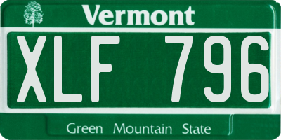 VT license plate XLF796