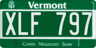 VT license plate XLF797