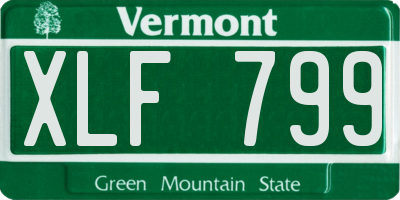 VT license plate XLF799