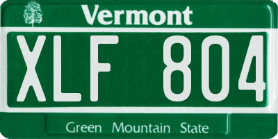 VT license plate XLF804