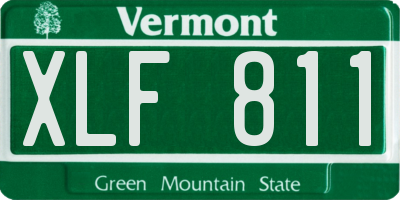 VT license plate XLF811