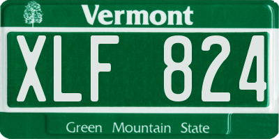 VT license plate XLF824