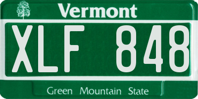 VT license plate XLF848