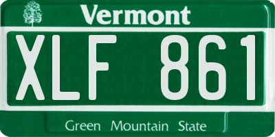 VT license plate XLF861