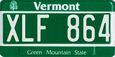 VT license plate XLF864