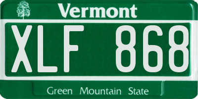 VT license plate XLF868