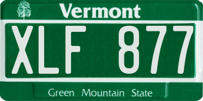 VT license plate XLF877