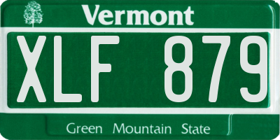 VT license plate XLF879