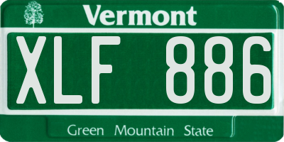 VT license plate XLF886