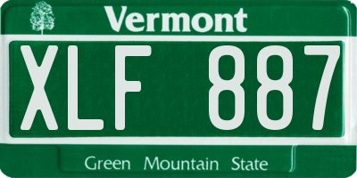 VT license plate XLF887