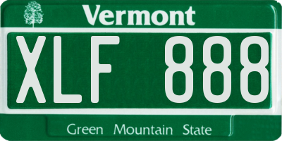 VT license plate XLF888