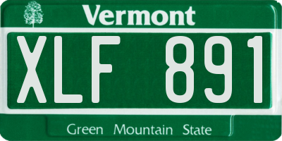 VT license plate XLF891