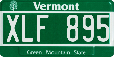 VT license plate XLF895