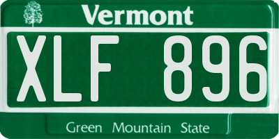 VT license plate XLF896