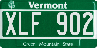 VT license plate XLF902