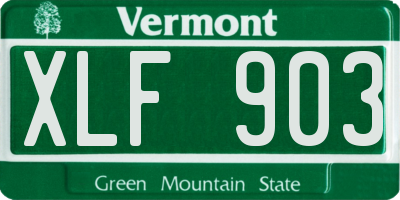 VT license plate XLF903