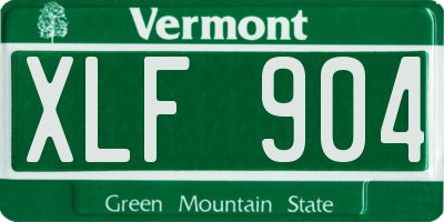 VT license plate XLF904
