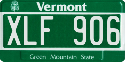VT license plate XLF906