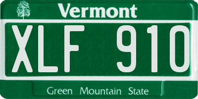 VT license plate XLF910