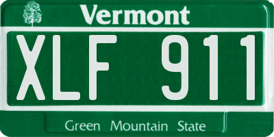VT license plate XLF911