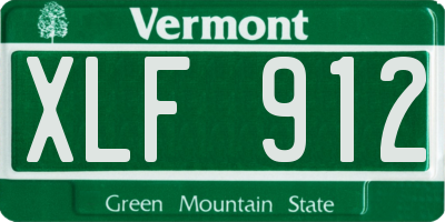 VT license plate XLF912