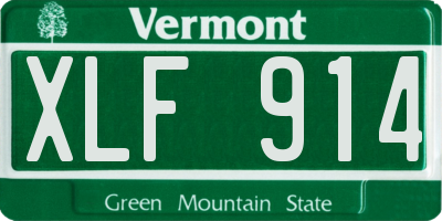 VT license plate XLF914