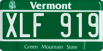 VT license plate XLF919