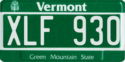 VT license plate XLF930