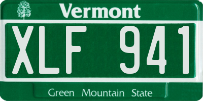 VT license plate XLF941