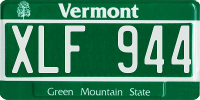 VT license plate XLF944