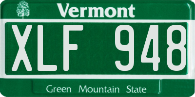 VT license plate XLF948