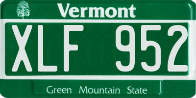 VT license plate XLF952
