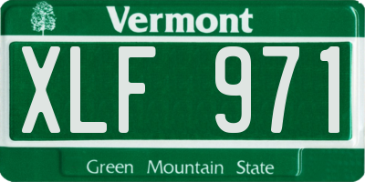 VT license plate XLF971