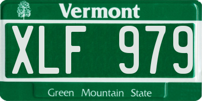 VT license plate XLF979