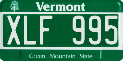 VT license plate XLF995