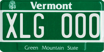VT license plate XLG000
