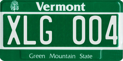 VT license plate XLG004