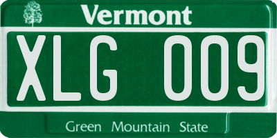 VT license plate XLG009