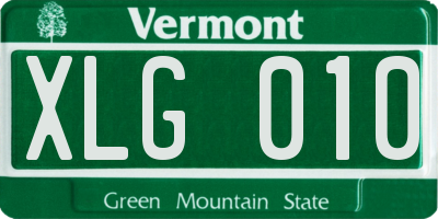 VT license plate XLG010