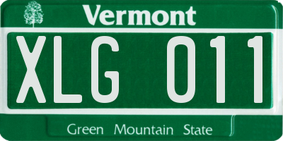VT license plate XLG011