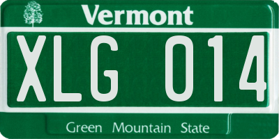 VT license plate XLG014