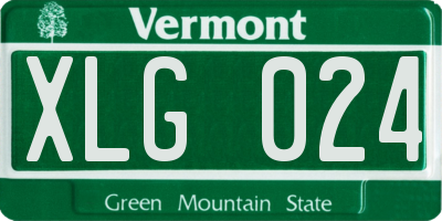 VT license plate XLG024